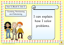 I Can Statements 3a2 (counting, Partitioning And Calculating) Posters Templates