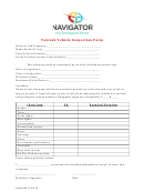 Taxicab Vehicle Inspection Form - Navigator Printable pdf