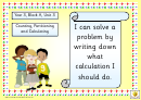 I Can Statements 3a3 (counting, Partitioning And Calculating) Posters Templates