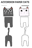 Accordion Paper Cats Template