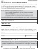 Form 01-924 - Texas Agricultural Sales And Use Tax Exemption Certificate