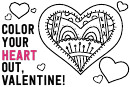 Valentine Heart Coloring Sheet