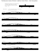 Northeastern Junior District Audition Scale Sheet - Alto Saxophone Printable pdf