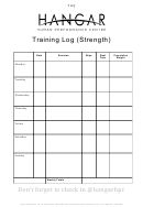 Weight Training Log Template