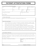 Physical Therapy Patient Attestation Form Printable pdf