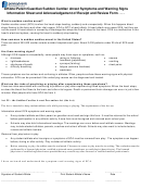 Athlete/parent/guardian Sudden Cardiac Arrest Symptoms And Warning Signs Information Sheet And Acknowledgement Of Receipt And Review Form - Pennsylvania Department Of Health