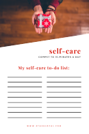 Daily Self-care To Do List Template