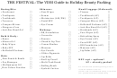 The Festival: The Vdm Guide To Holiday Beauty Packing List Template