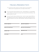 Fiduciary Attestation Form Printable pdf