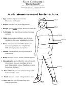 Male Measurement Chart For Costumes - Rose Costumes