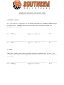 Handbook Acknowledgement Form - Southside Volleyball