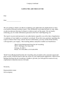 Sample Pre-Adeverse Letter Template Printable pdf