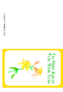 I'm Very Sorry For Your Loss Yellow Lily Sympathy Greeting Card Template