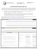 Business Entities Records Order Form - California Secretary Of State