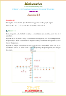 Coordinate Geometry Worksheet With Answers - Chapter 3, Exercise 3.3