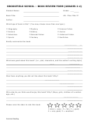 Book Review Template - Grade 2-4 Printable pdf
