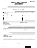 Form Nhjb-2077-fs - Personal Data Sheet
