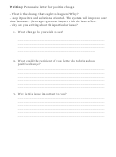 Persuasive Letter For Positive Change Psychology Worksheet Printable pdf