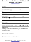 Fillable Veterinary Referral Form Template - Bounce Back Integrative Veterinary Rehabilitation Printable pdf