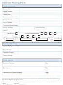 Fillable Contract Routing Form Printable pdf