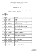Backpack List Template Printable pdf