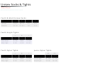 Unisex Socks & Tights Size Chart Printable pdf