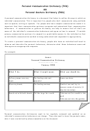 Personal Communication Dictionary (pcd) English Worksheet