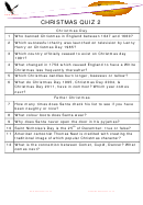 Christmas Quiz 2 Template Printable pdf