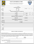 Fillable Player Medical Form - Chesapeake United Soccer Club Printable pdf