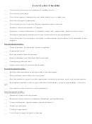 Cover Letter Checklist Template Printable pdf