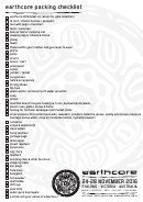 Music Festival Packing Checklist - Earthcore Printable pdf