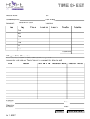 Weekly Employee Time Sheet Template