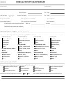 Medical History Questionaire Template