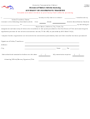 Form Tc 96-3 - Affidavit Of Incomplete Transfer