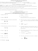 Math Department Placement Test Skills Review With Answer Key