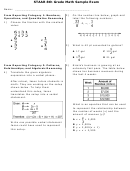 Staar 8th Grade Math Sample Exam Worksheet