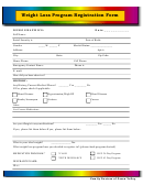 Weight Loss Program Registration Form Printable pdf