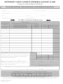 Form Pd-307 - Dependent Care Flexible Spending Account Claim - County Of Ventura Human Resources