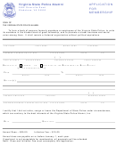 Fillable Application For Membership - Virginia State Police Alumni Printable pdf