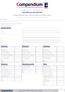 Household Inventory Checklist Template