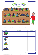 Tally The Toys Counting Math Worksheet With Answer Key