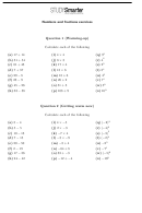 Numbers And Fractions Exercises - Mixed Review Worksheet - Study Smarter