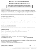 Tanning Facilities Parental Consent Form - New York State Department Of Health