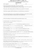 New Patient/existing Patient Update Questionnaire Form