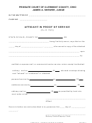 Form 200.10 - Affidavit In Proof Of Service - Clermont County