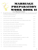 Marriage Preparation Work Book Ii - Love Map Questionnaire Template Printable pdf