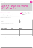 Training Attendance List - Tft Sample