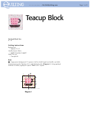 Teacup Block Quilting Template