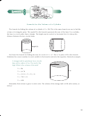 Formula For The Volume Of A Cylinder And Line Graphs Worksheets