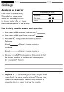 Analyze A Survey Worksheet With Answer Key